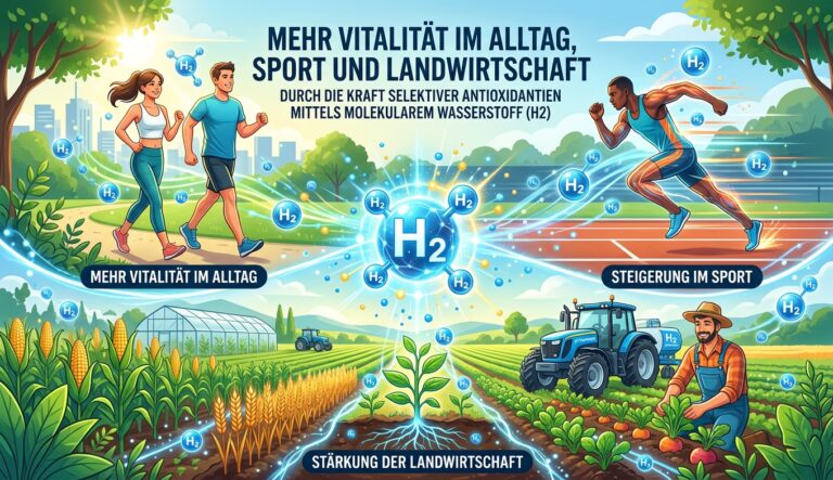 Mehr Vitalität im Alltag, Sport und Landwirtschaft durch die Kraft selektiver Antioxidantien mittels molekularem Wasserstoff