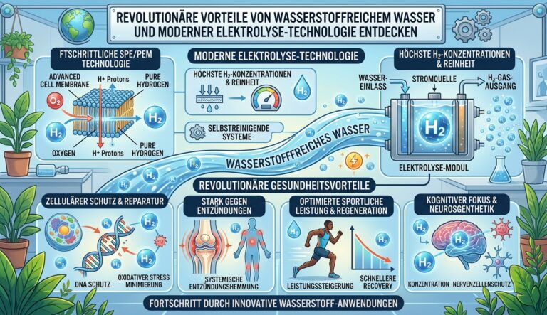 Revolutionäre Vorteile von wasserstoffreichem Wasser und moderner Elektrolyse-Technologie entdecken
